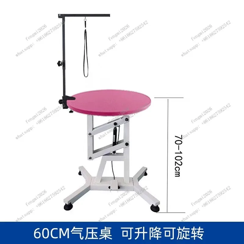 Pet Grooming Table Hydraulic Lift 360° Rotation Anti-Slip Foldable for Dogs Cats