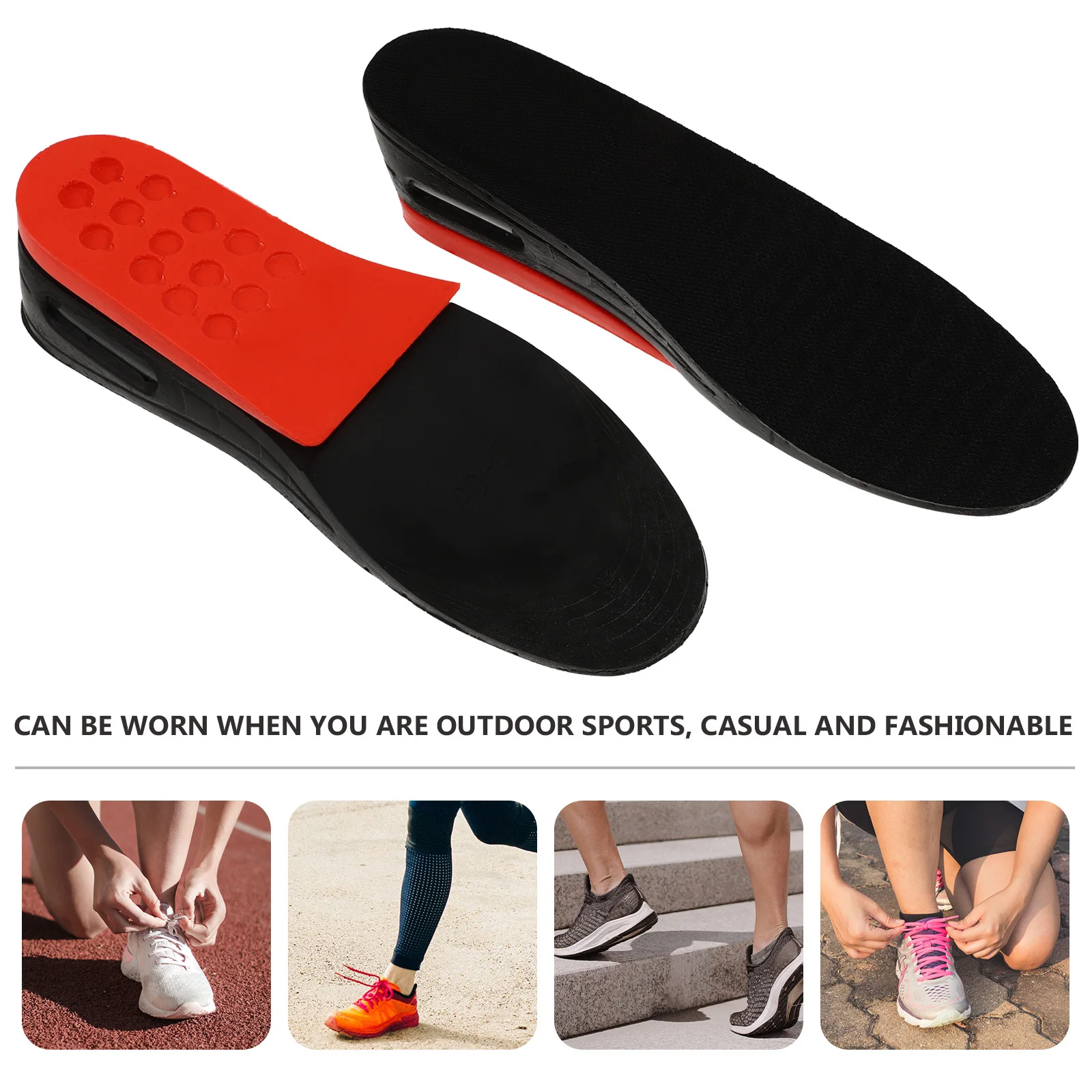 

Height Insole Trim To Fit Air-Cushioned Lift 1.6In 2.2In For Men Women Shoe Inserts Foot Care Tool Height Shoe Pad