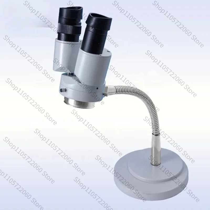 For Dental Lab Desktop Binocular Microscope 8X 10X with LED Light Denture Processing Magnifier