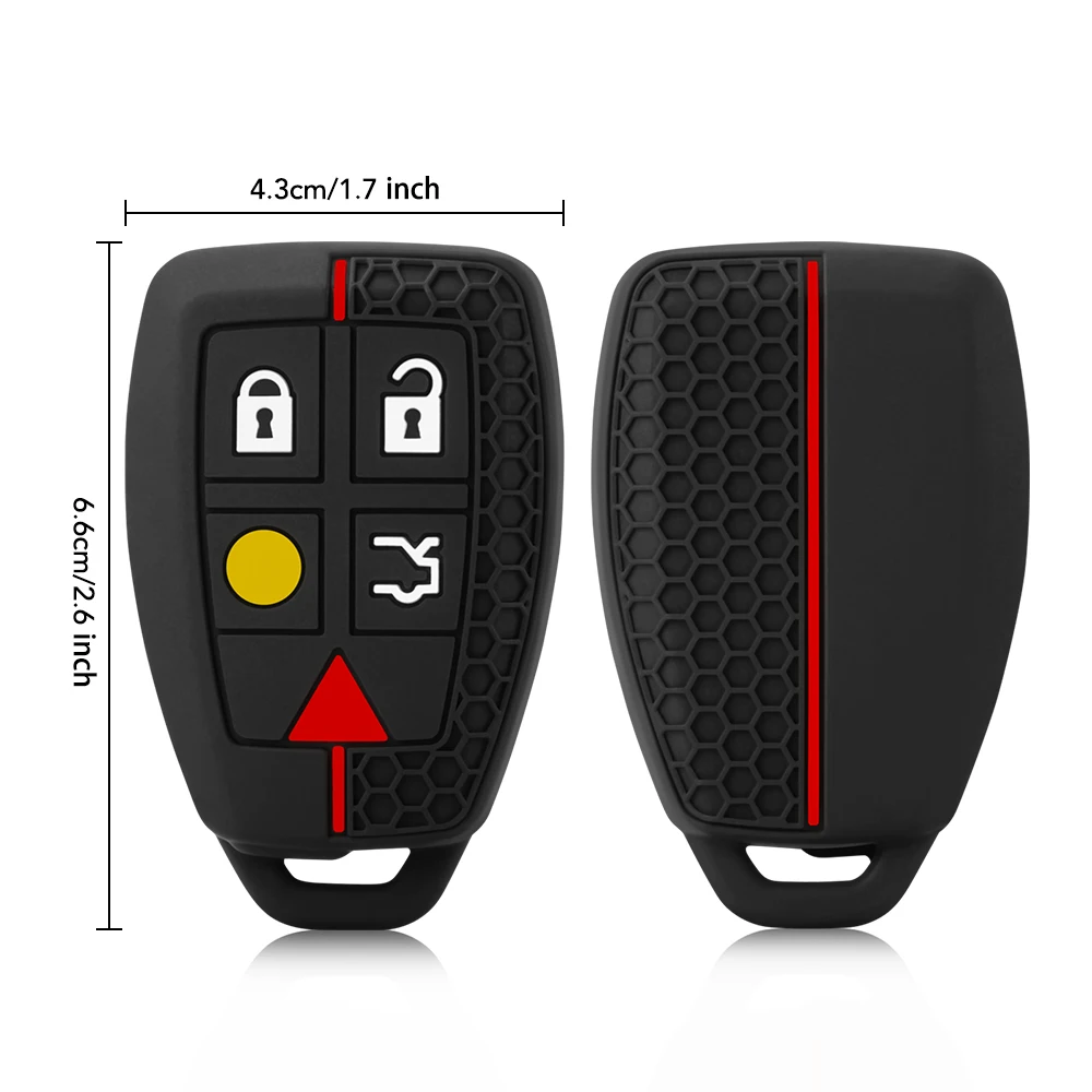 For Volvo C30 C70 S40 V50 2004 - 2007 Silicone Remote Key Case Fob Shell Cover Skin Jacket Sleeve