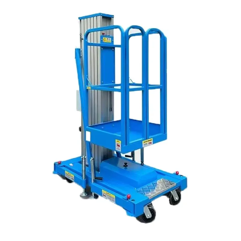 6 Meters Mobile Lifting Platform Portable Aluminum Alloy For Warehouse Maintenance Building Work And Material Handling Job Using