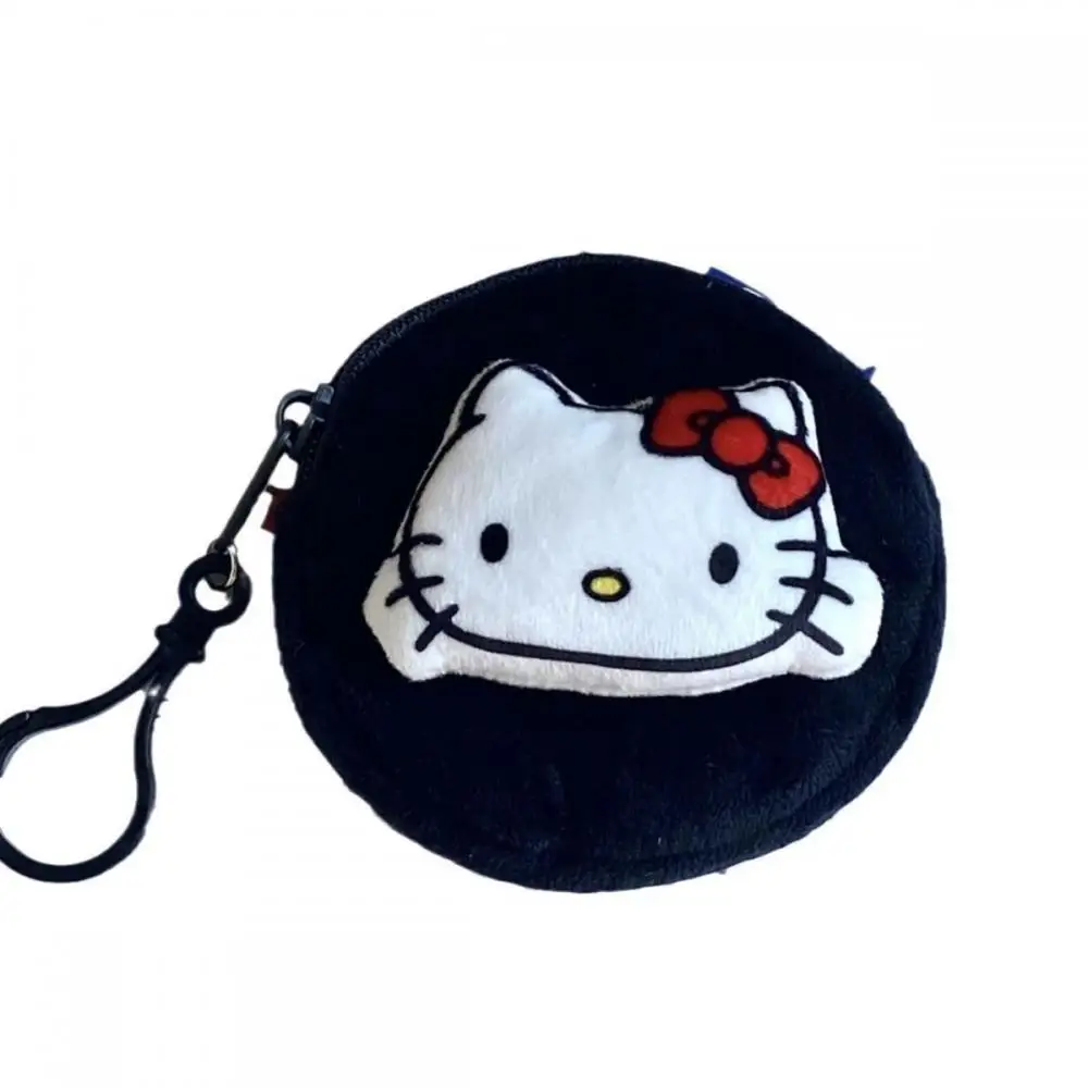 Sanrio Anime My Melody Hello Kitty Plush Coin Purse Id Card Bag Pearl Lanyard Coin Bag Girl Heart Kawaii Birthday Gift