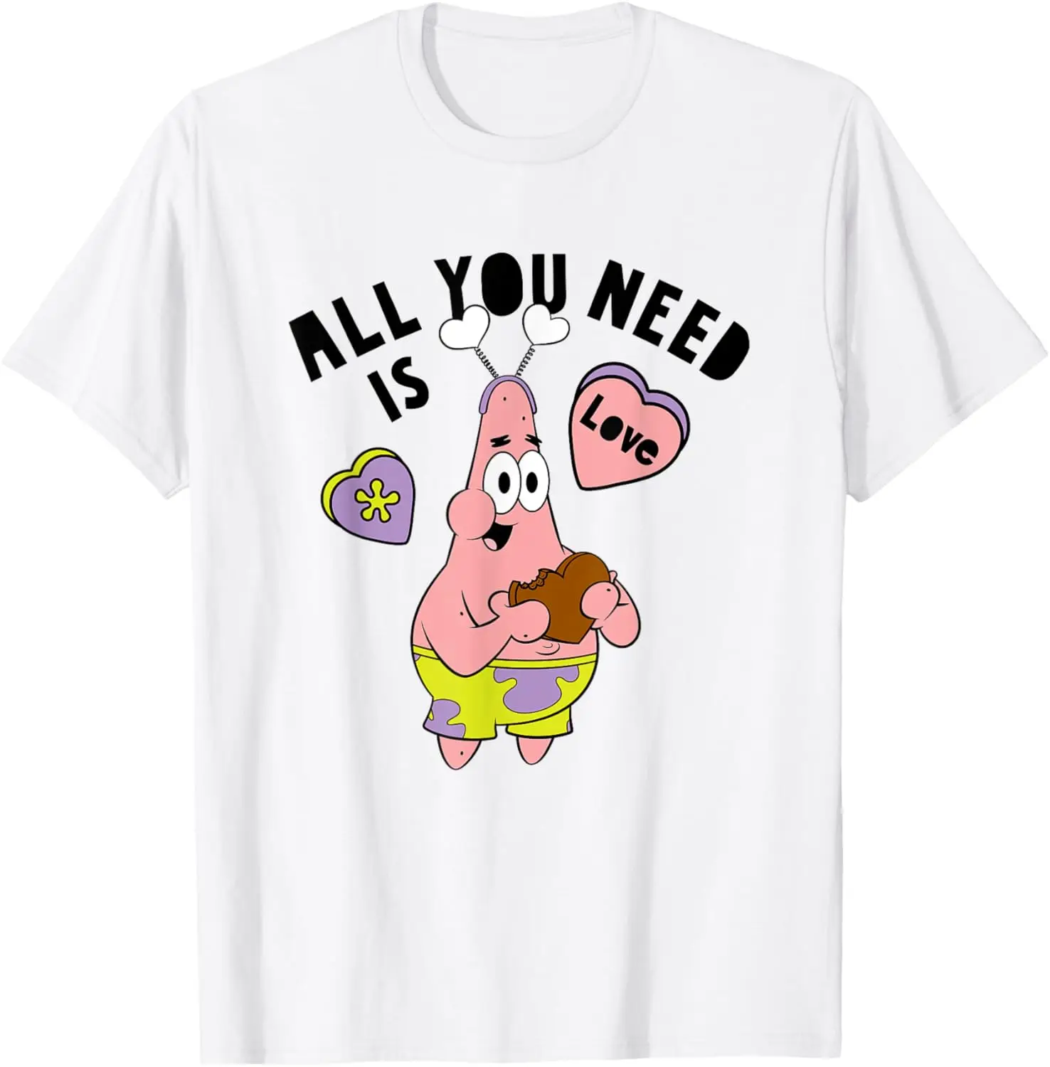 

Original Miniso X SpongeBob SquarePants Valentine's Day All You Need Is Love T-Shirt by Unicorn