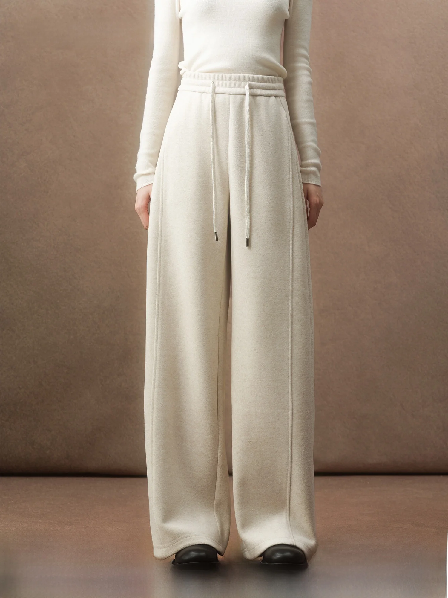 

Широкие брюки-дудочки Babymoon для женщин, свободные вязаные повседневные брюки с разрезом, высокая талия, смесь полиэстера