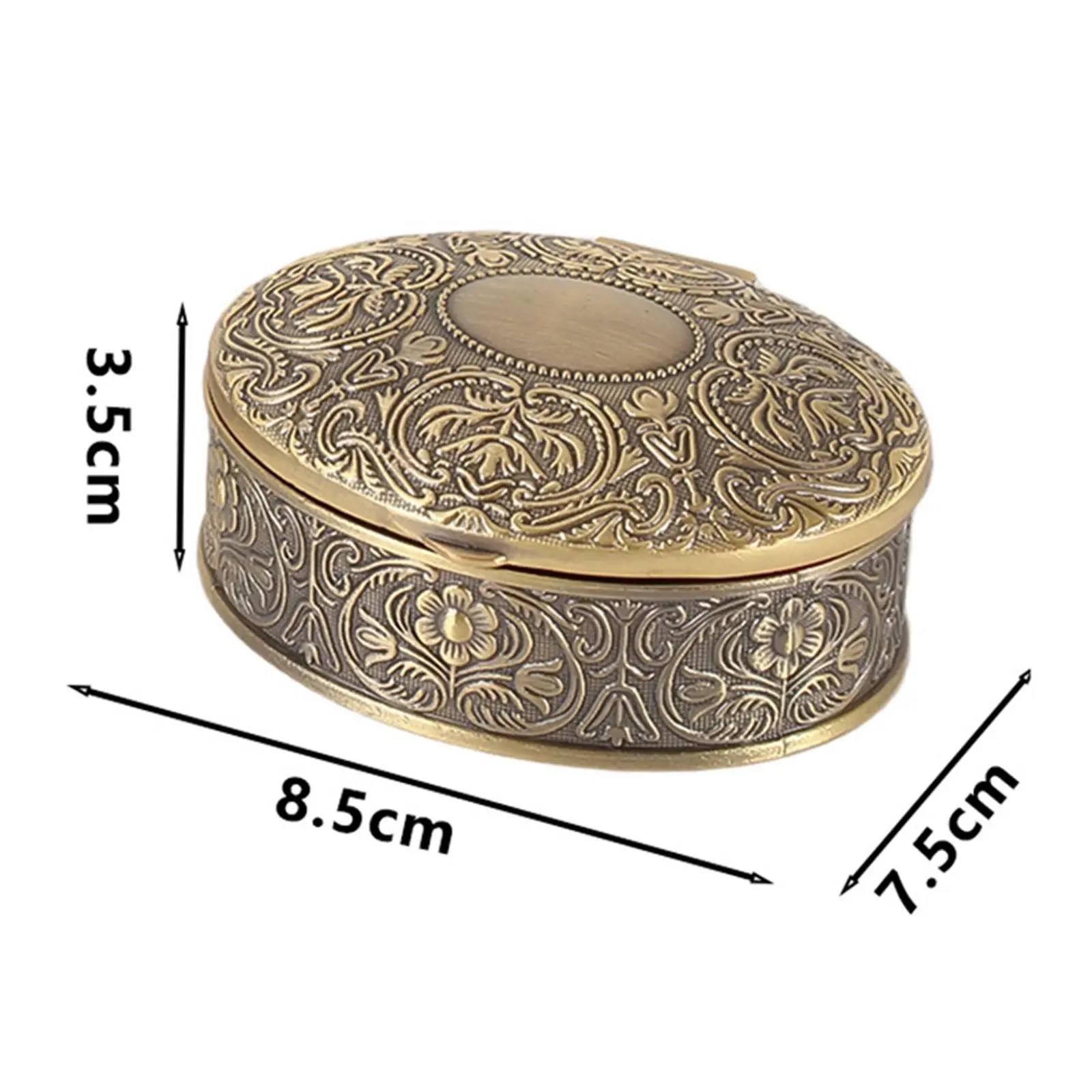 

Шкатулка для украшений из цинкового сплава, овальный органайзер, вместительный демонстрационный футляр для хранения колец, браслетов, ожерелий