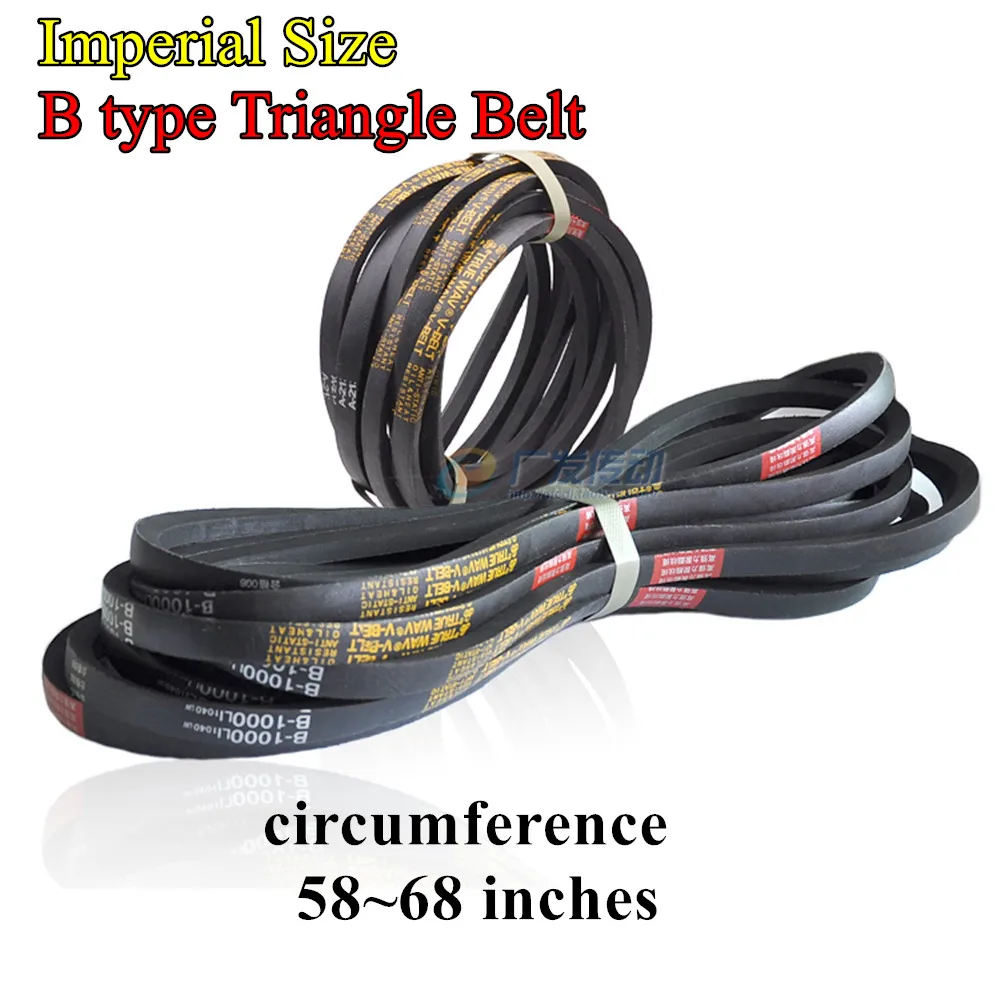 

B Type V-Belt Industrial Size Triangle Belt Agricultural Machinery Transmission Drive Belt B58 59 60 61 62 63 64 65 66 67 68inch