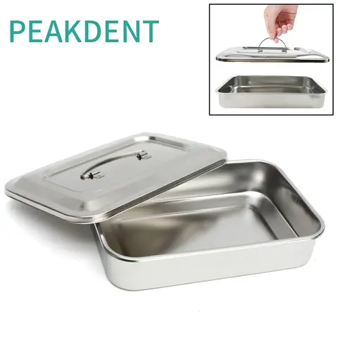 डेंटल स्टेनलेस स्टील कीटाणुशोधन बॉक्स ढक्कन के साथ स्क्वायर प्लेट बॉक्स कीटाणुशोधन स्क्वायर प्लेट सर्जिकल ट्रे उपकरण आयोजक 10 best sales दंत चिकित्सा उपकरण आयोजक - №4