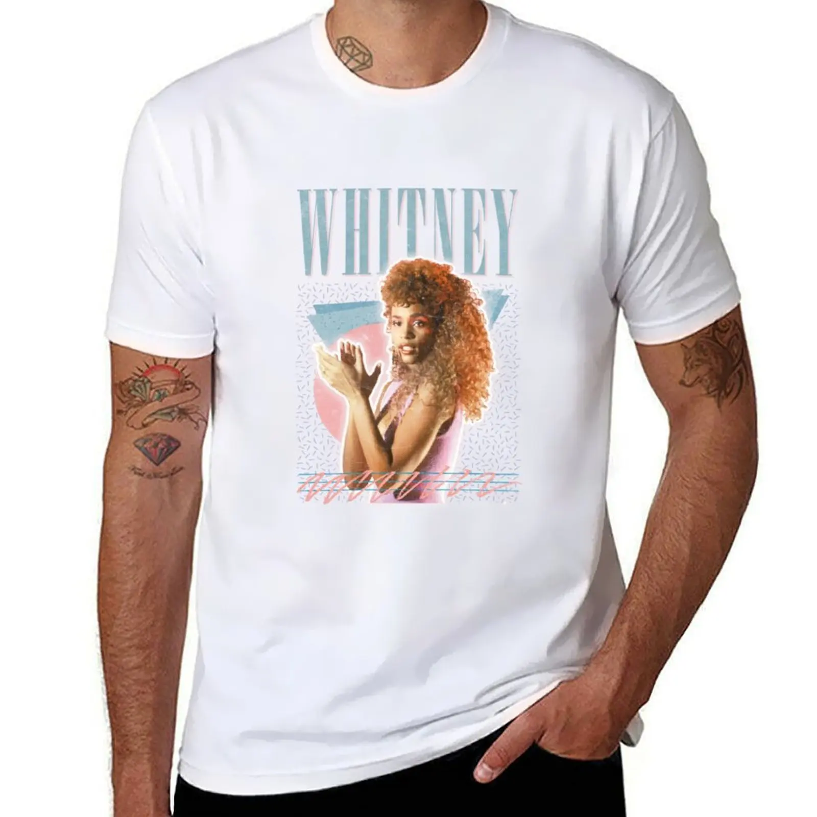 

Whitney Houston T-Shirt cotton tshirt 100% t shirts for man graphic tees t shirt custom print T-Shirt