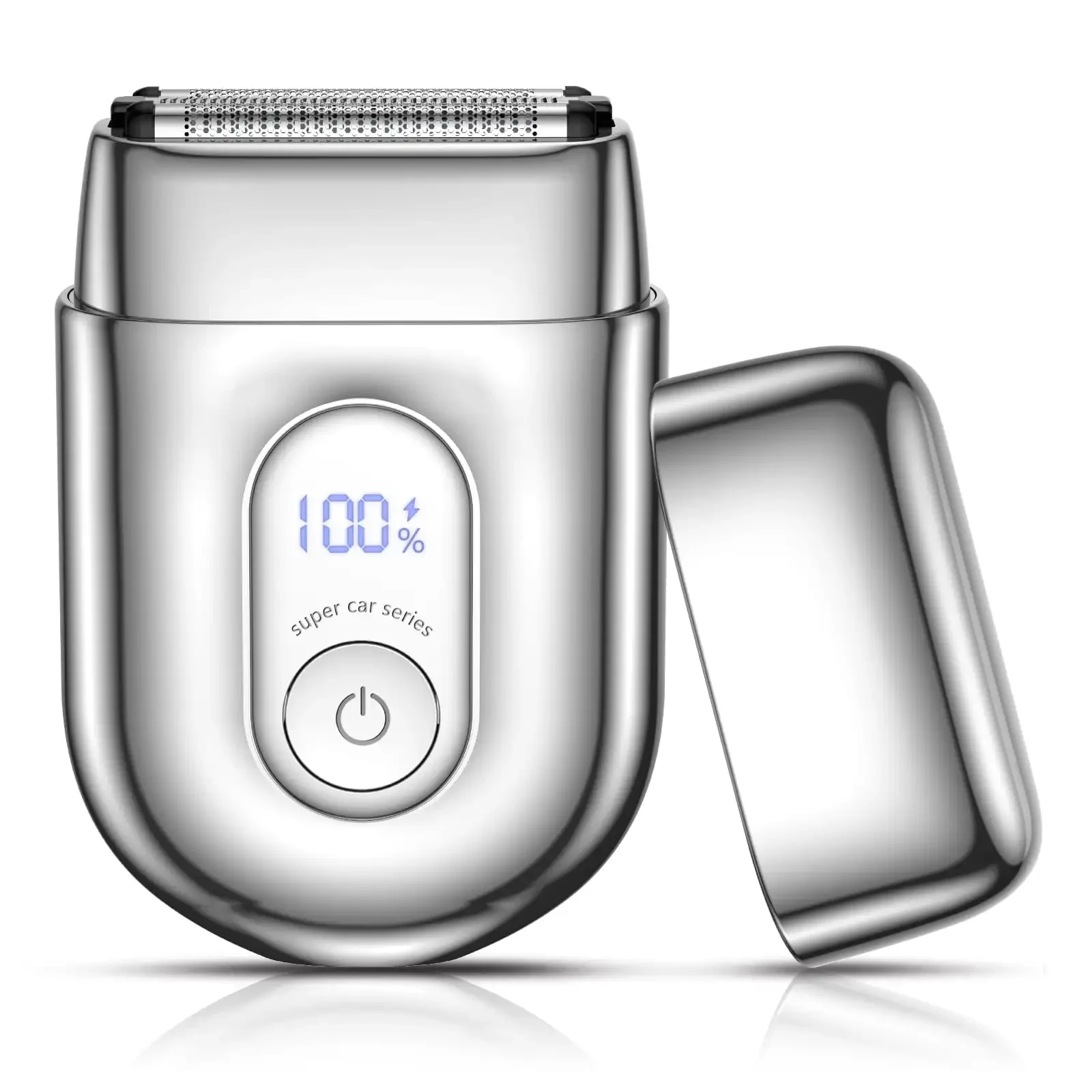 Sweker Electric Razor for Men Mini Electric Foil Shavers Big LED with 3 Floating Blades IPX7 Waterproof Wet Dry Face Razor