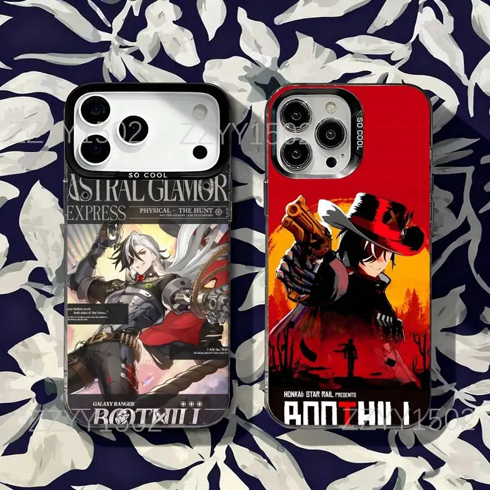 

Honkai Star Rail HSR Boothill Phone Case for iPhone 17,16,15,14,13,12,X,8,Pro,Max,Plus,SE4,Air,Mini Black Matte Finish IMD Shell