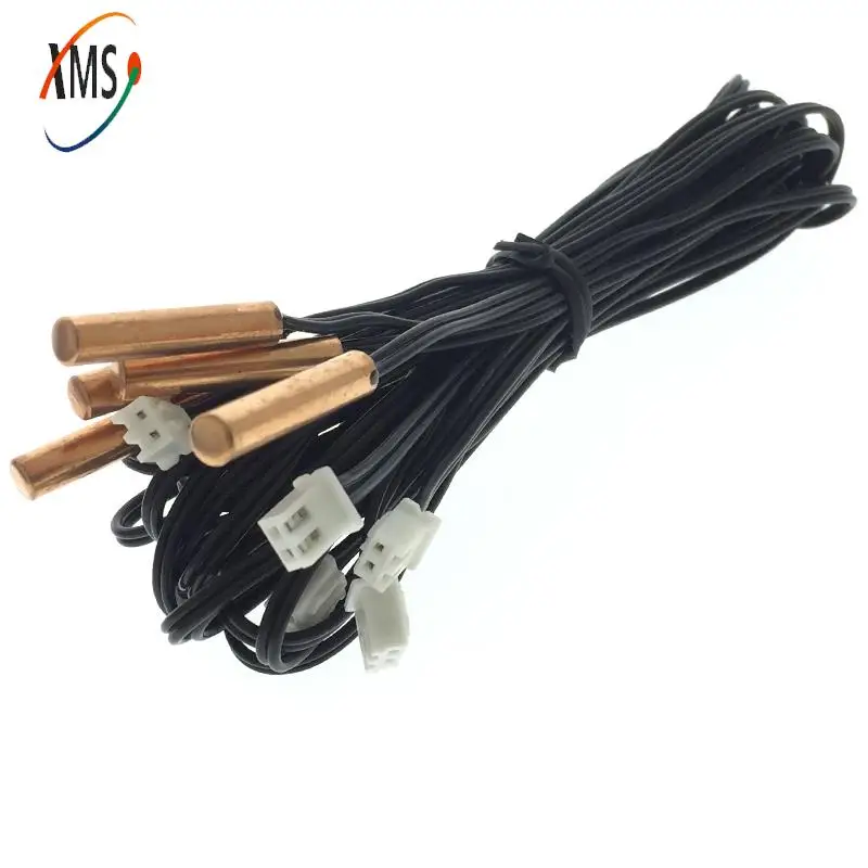 10K Resistance Copper Cylinder 5x25 Probe B Value 3950/3435 Long 1m NTC Thermistor Temperature Sensor With XH Plug