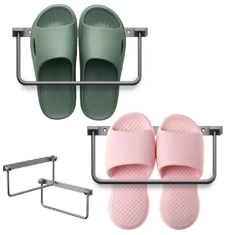 2Pcs Foldable RV Shoe Rack Aluminum Camper Shoe Organizer Wall-Mounted Shelf Efficient Holder And Storage Rack For Various Shoes