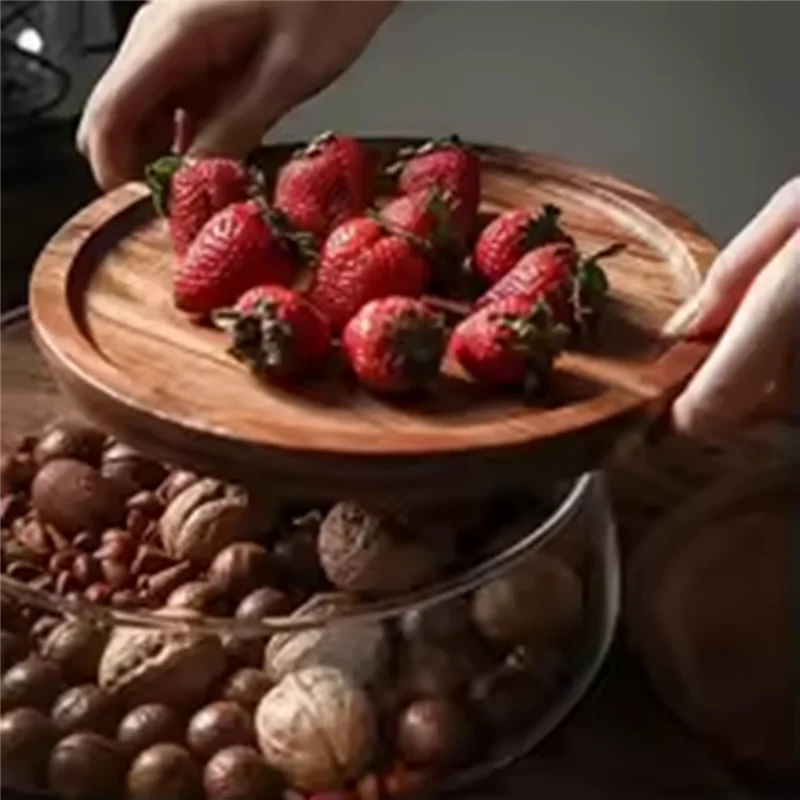 MOPHE-Récipient de vidro transparente de grau alimentício frasco de armazenamento de vidro para frutas, doces-palhetes com tampa hermética