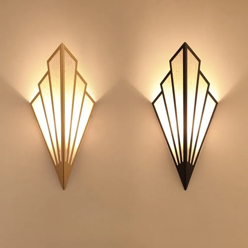 European Minimalist LED Wall Lights Corridor Staircase Bedroom Hotel Bedhead Creative Indoor Wall Hanging Lamps Art Decorative