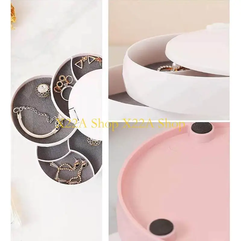 

Unique Rotating Jewelry Large Capacity MultiLayer Jewelry Storage For Women Girl Round Earring Holder Home Display