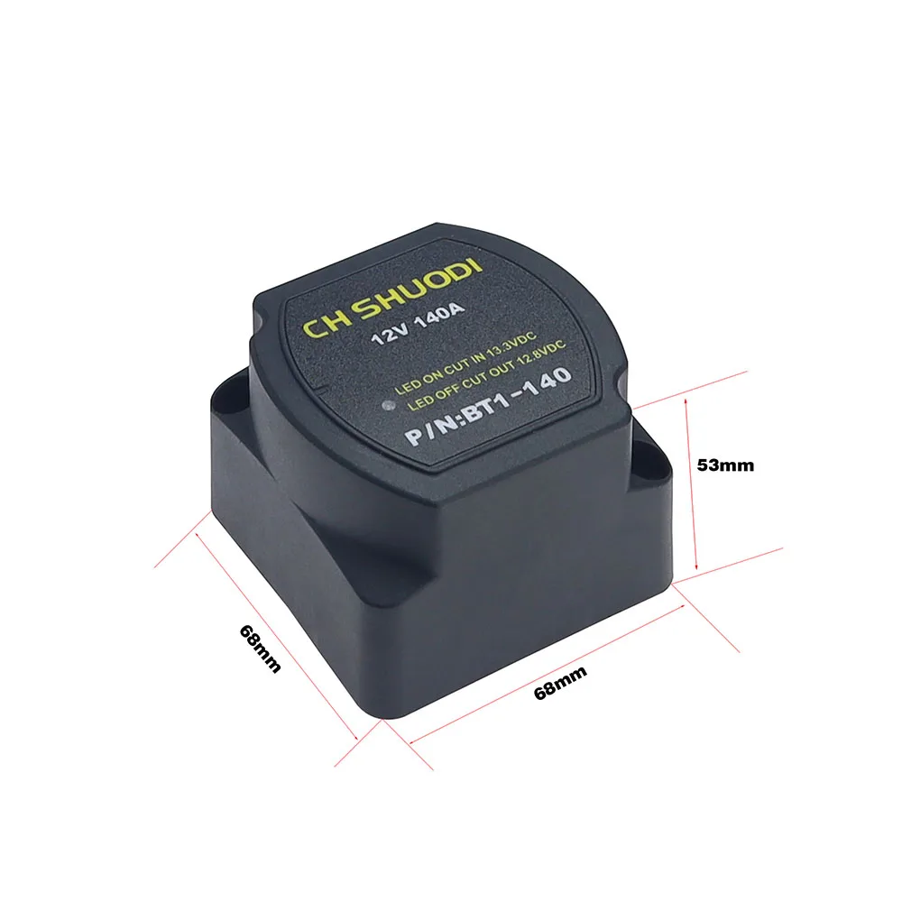

12V 140Amp Dual Battery Isolator VSR Sensitive Relay & Wiring Cable Kit Double Battery Automatic Charger for RV Marine Car