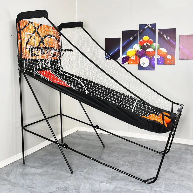 電子バスケットボールシューティングマシン屋内2人対戦レジャー自動採点折りたたみ式バスケットボールマシン