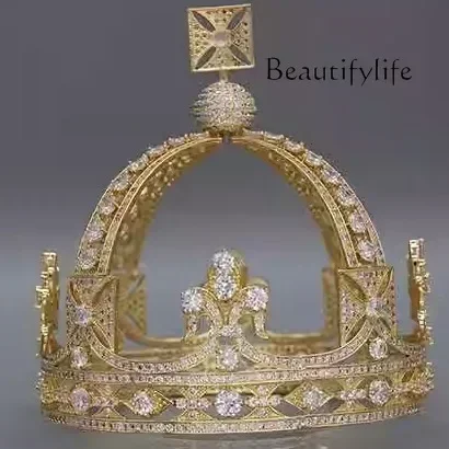 Light luxury exquisite crown birthday cake decorative headdress gypsy crown ornament