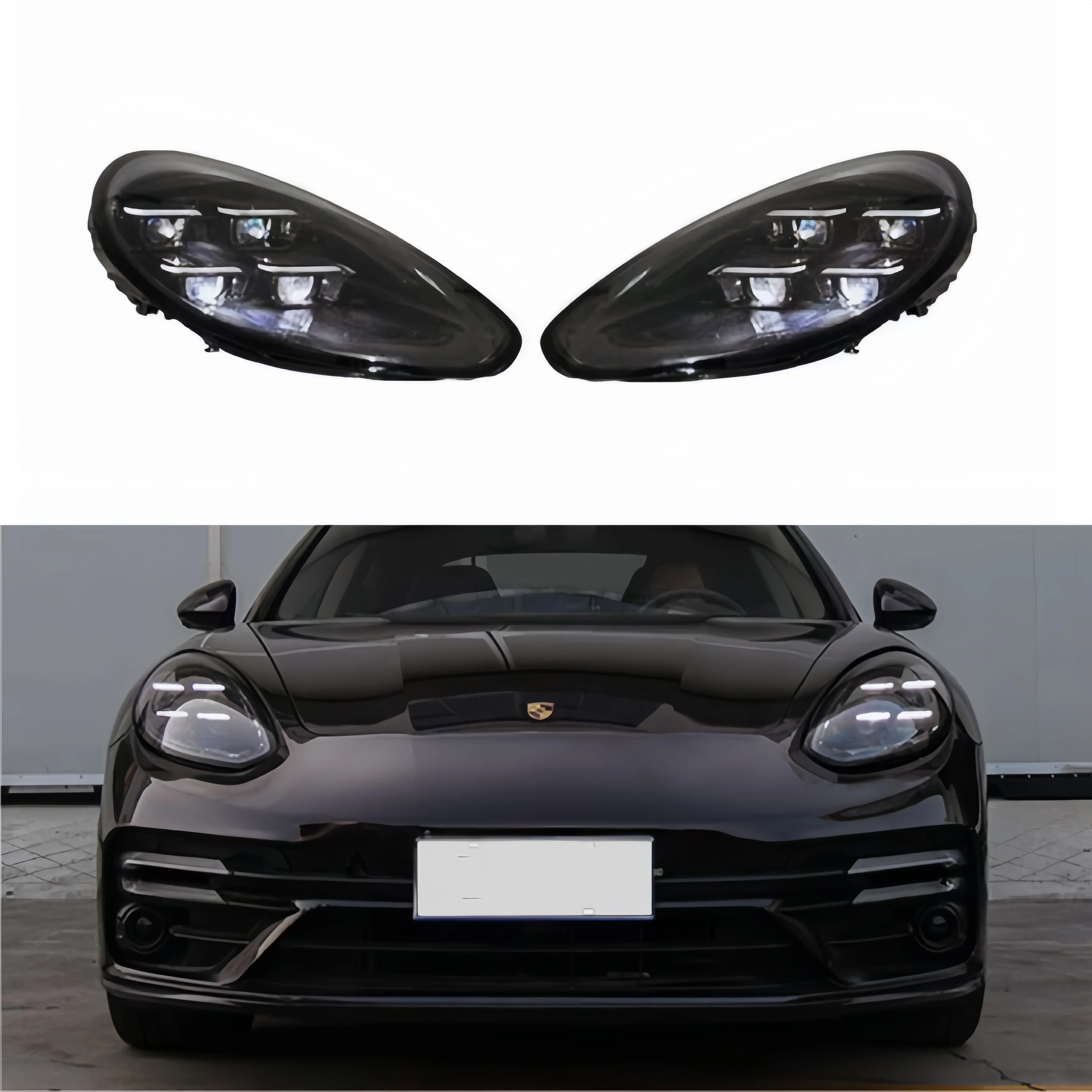 For Porsche Panamera 2009-2017 Upgraded with 24 New Styles of matrix Style Headlights