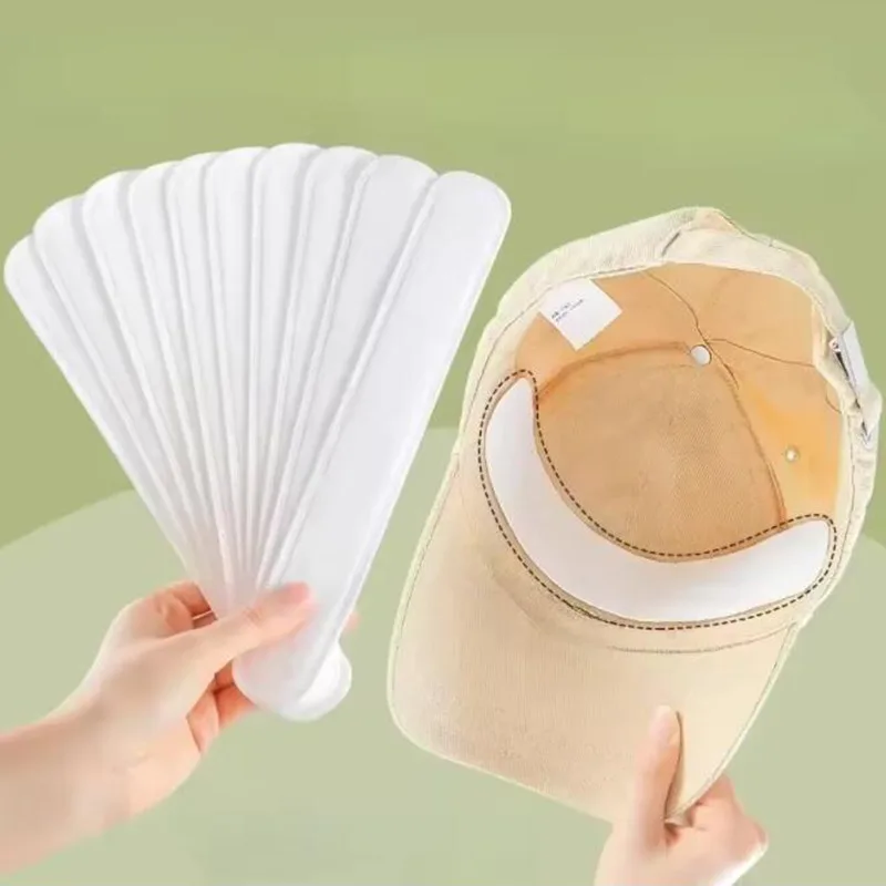 Hat Sweat Absorber Stickers Summer Cap Liner Bands Sweatband Visor Hats Size Reducer Adhesive Sweat Absorbing Strips Pads