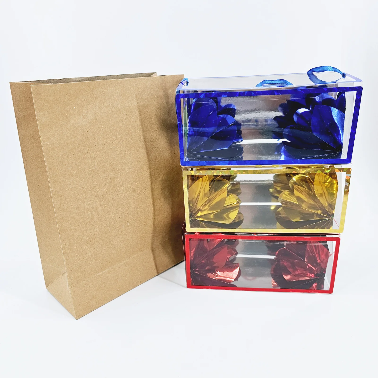 กล่องดอกไม้ขนาดใหญ่ กระเป๋าดรีม กล่องเปล่าสำหรับมายากล ขนาด (28*11*11 ซม.) ดอกไม้จากกล่องเปล่า อุปกรณ์มายากลบนเวที กล่องมายากลสำหรับนักมายากล