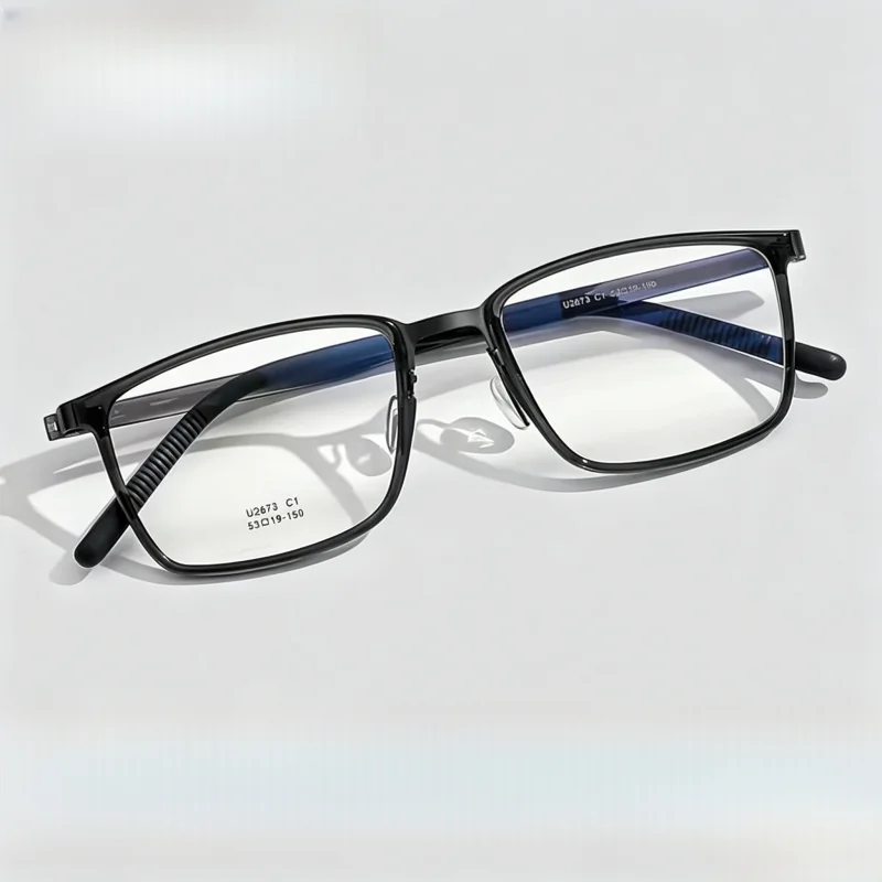 Chashma Men Ultra Thin Light Optical Glasses Frame TR90 Titanium Prescription Lenses High End Blue Ray Block Photochromic Glass