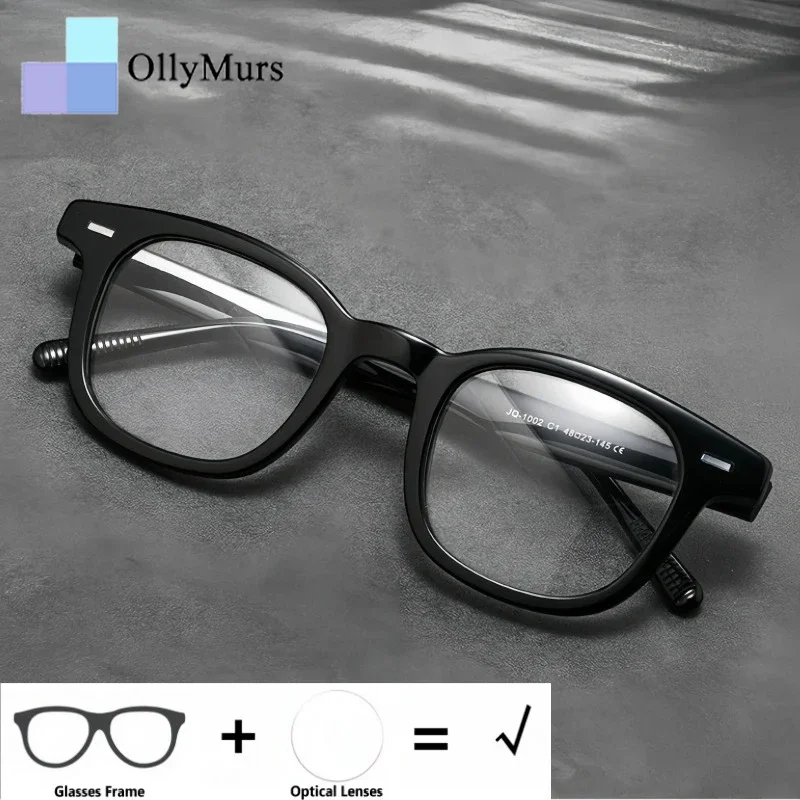 

Мужские очки OLLYMURS в стиле ретро, ​​оптические очки для коррекции близорукости, дальнозоркости, прогрессивные очки с защитой от синего света, UV400, женские очки JQ1002