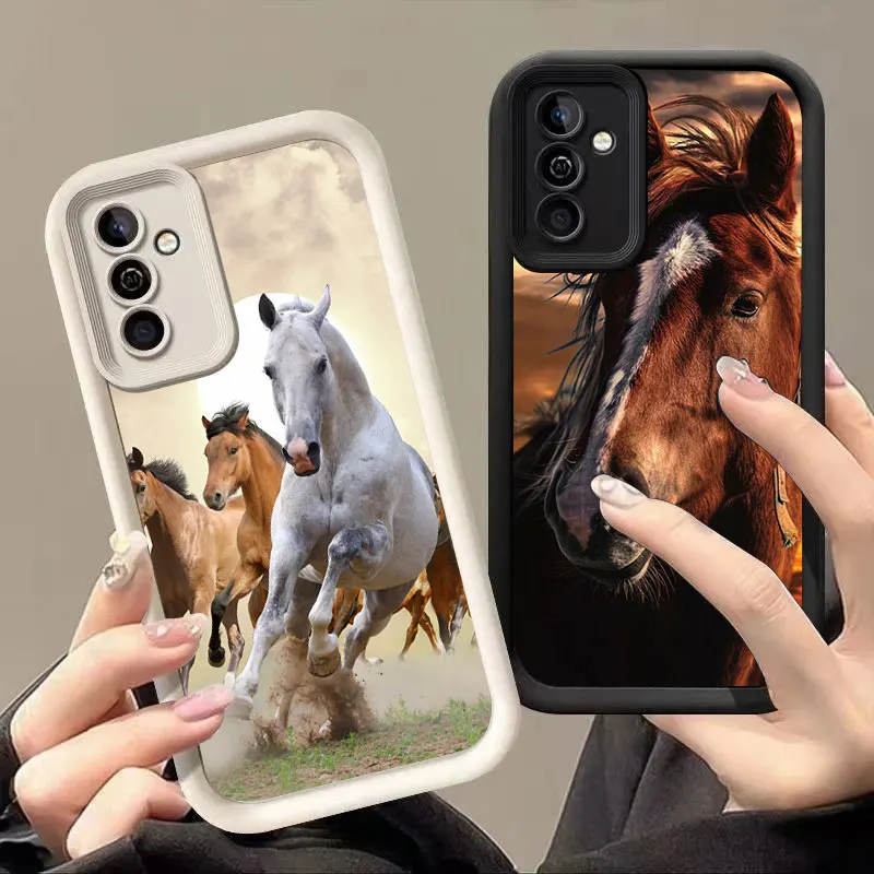 Animal Galloping Horse Phone Case For Samsung A13 A33 A34 A35 A52S A53 A54 A73 5G A12 A14 A15 A22 A23 A24 A25 A31 A32 A51 A71