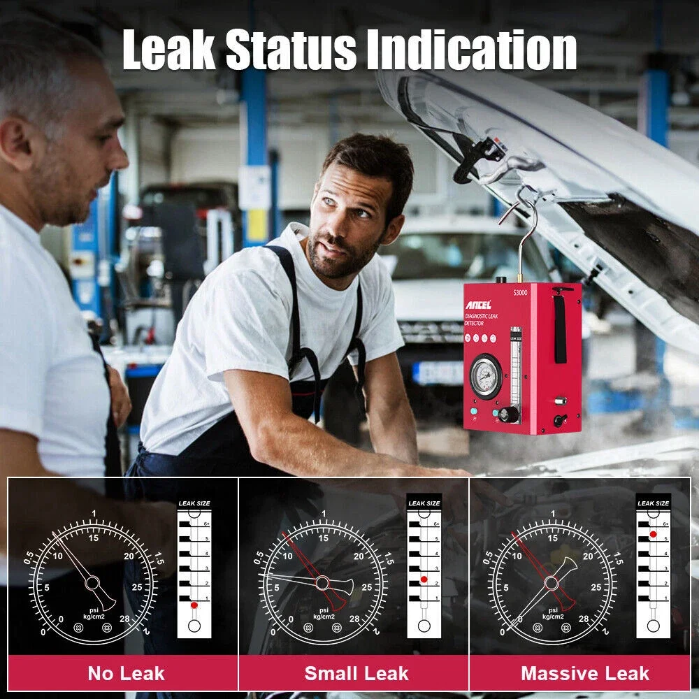ANCEL S3000 EVAP Smoke Machine - Fuel Pump Pressure Vacuum Tester Gauge review and price