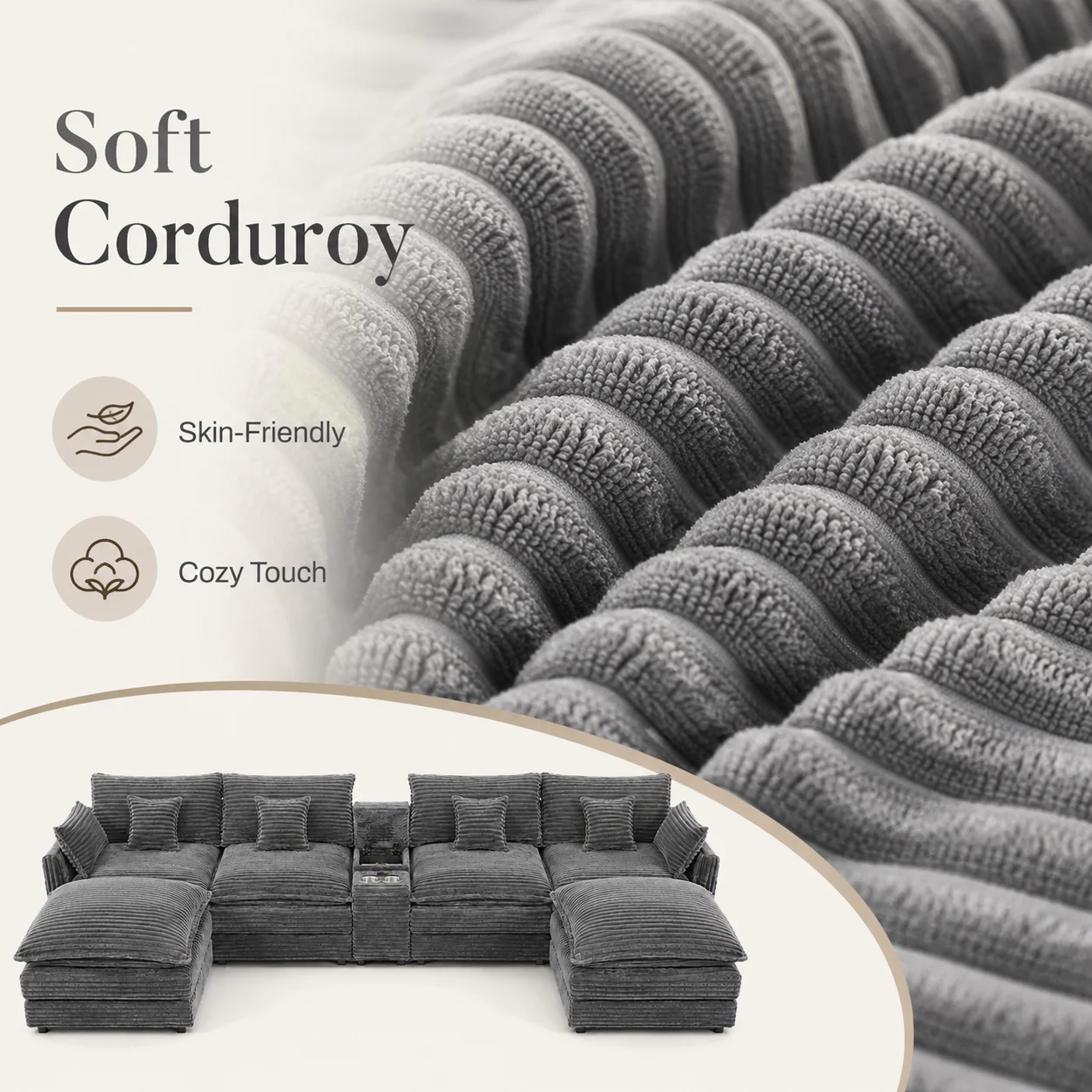 Set Sofa Bentuk U 7 Bagian 141 - Home Office Furniture Sets ulasan dan harga