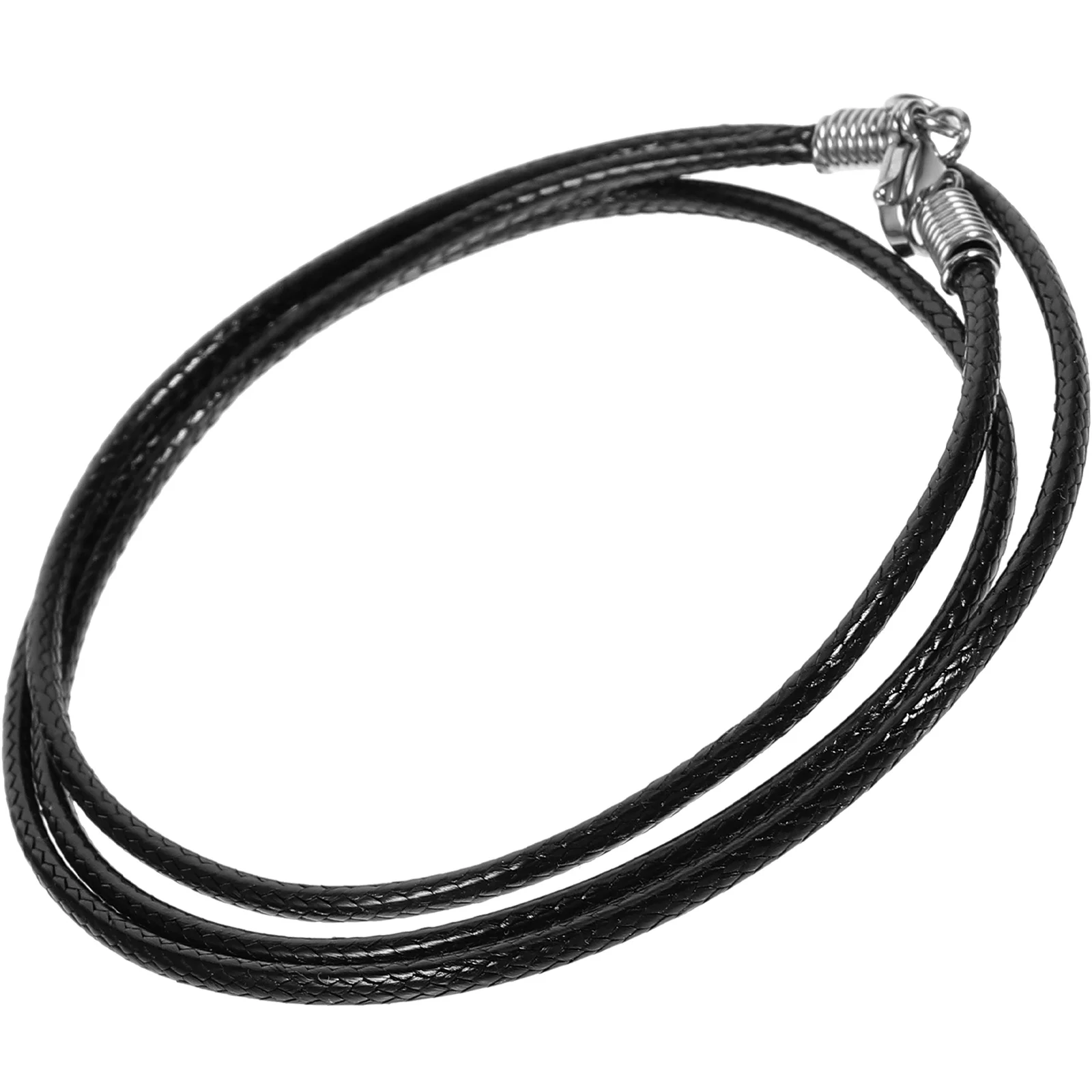 

Black Braided Wax Rope Necklace 2mm Black Cord 50cm DIY Jewelry Making Necklace Cords for Pendants Adults Wax Cord