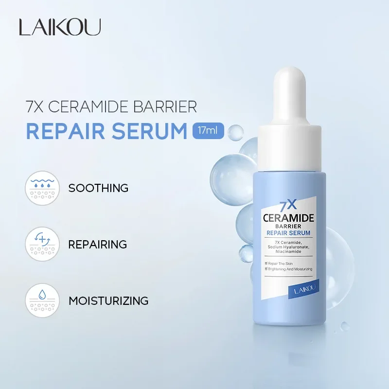 

Oil-Free 7X Ceramide Face Serum 17ml – Hydration Boost, Oil Control & Brightening Essence, Redness Relief & Brighten Dull Skin