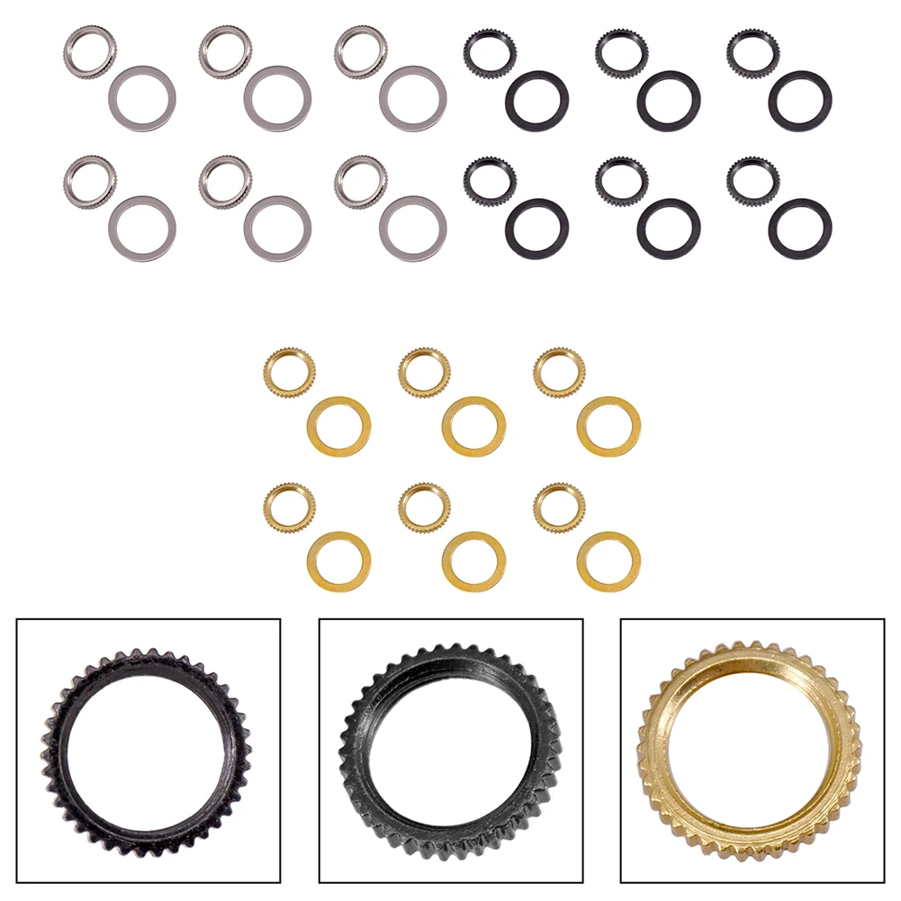 6 Set Guitar Potentiometer Nut And Washer Pickup Selector Switch Nut Gasket For Tone Volume For LP Guitar Replacement Parts