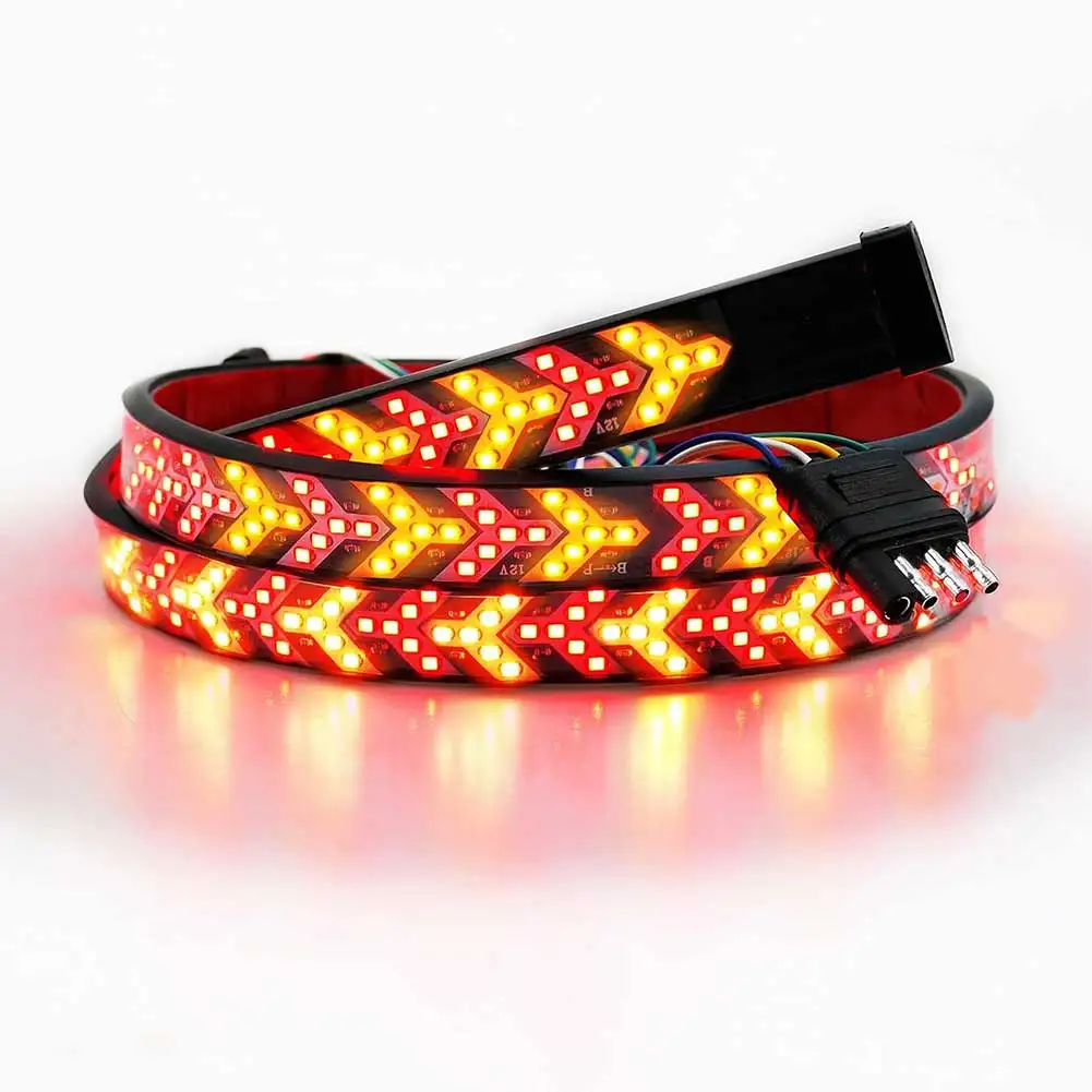 Truck Brake Lamp Tailgate LED Strip Flowing Scanner Effect Enhanced Visibility Tailgate Lights As Shown In The Figure