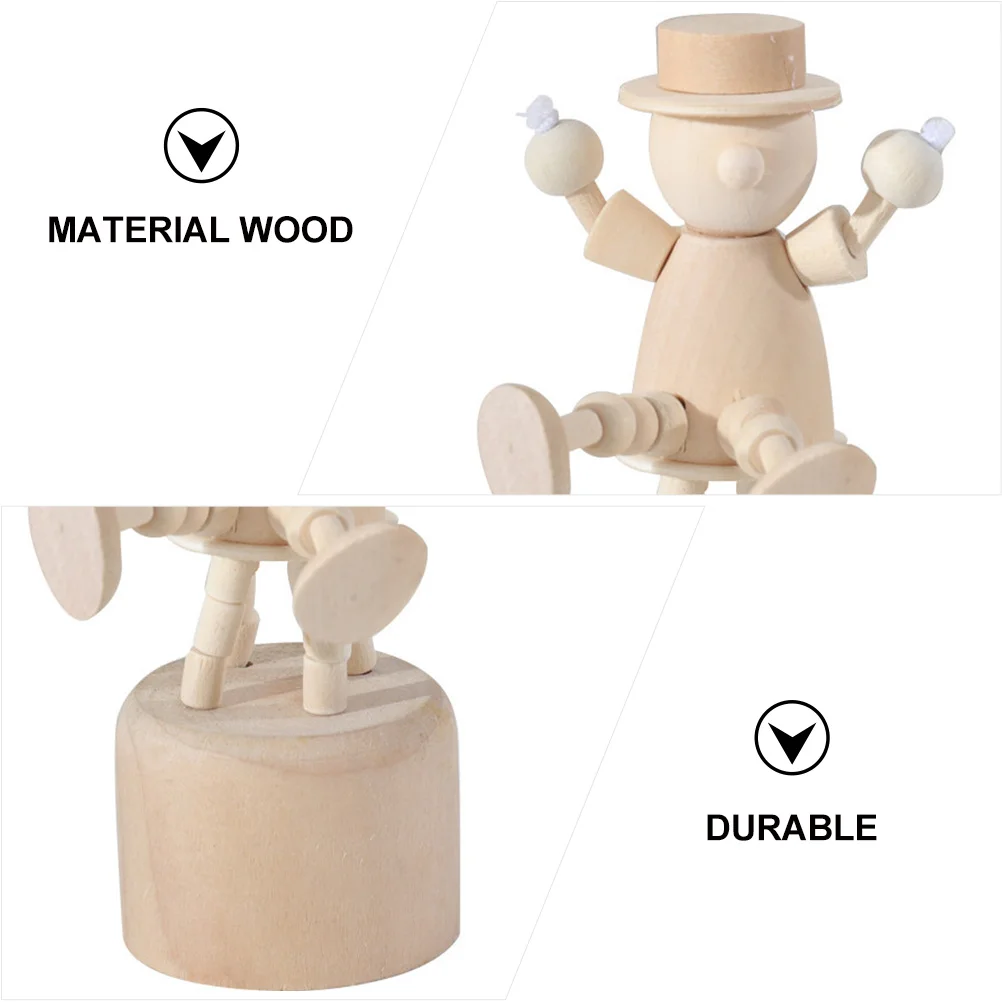 

2Pcs Wooden Clown nament Unfinished DIY Wood Crafts for Party Home Decor Bedroom Living Room Gifts Packaging Box