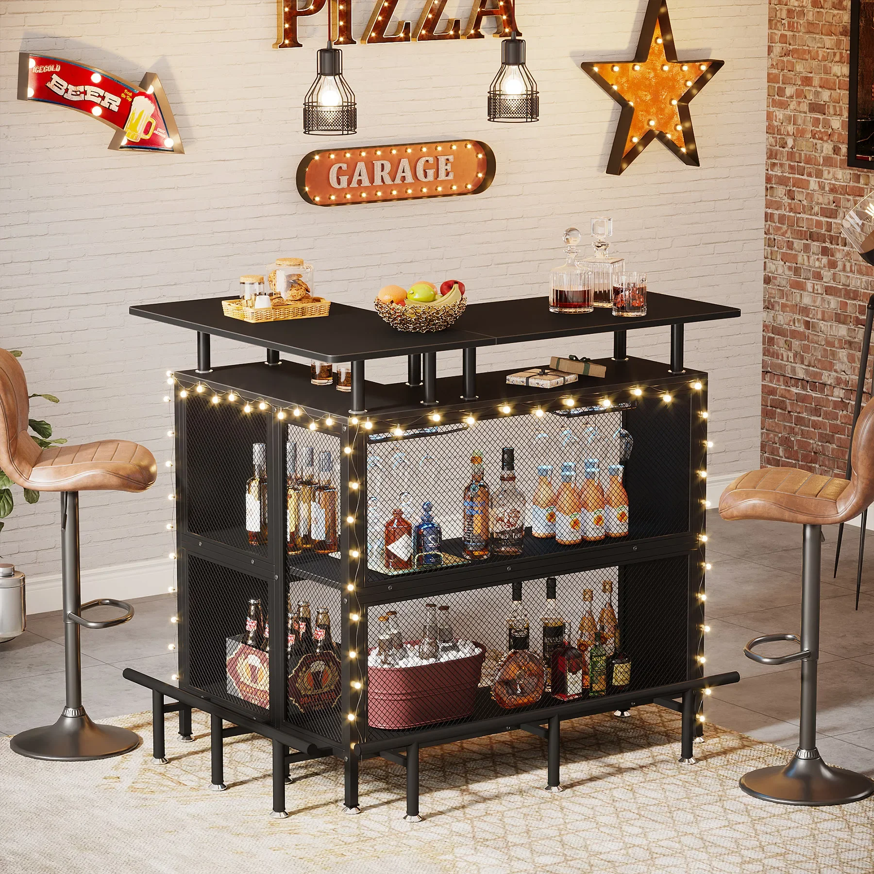 Tribesigns Home Bar Unit Mini Liquor Tafelkast