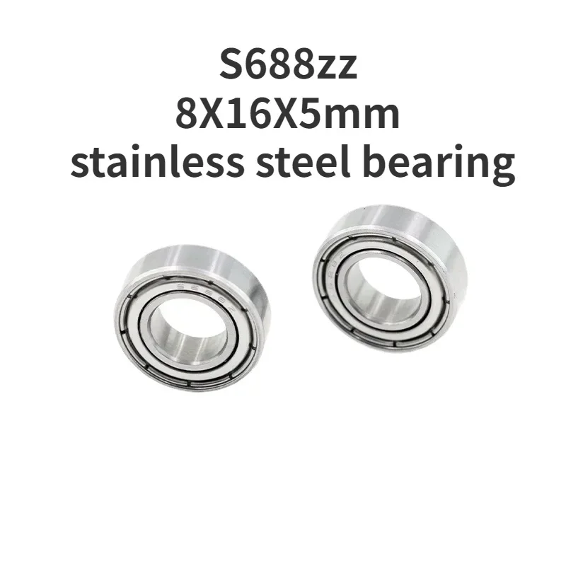 Inner hole 8 outer diameter 16 small stainless steel bearing  salt spray resistant bathroom  S688zz 8X16X5mm bearing