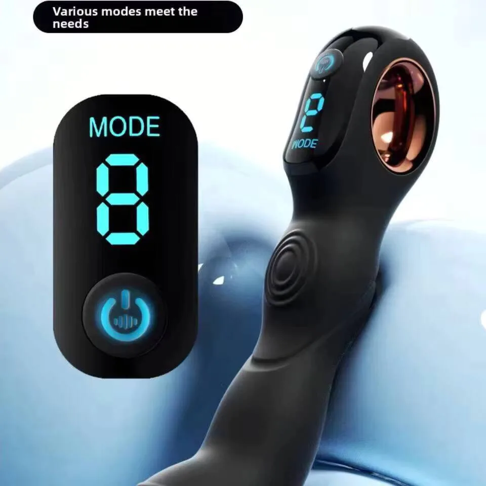 Ergonomic Digital Display Male Prostate Massager Vibrator Anal G-spot Stimulating Vibrator Anal Plug Sex Toys For Man Women view 6