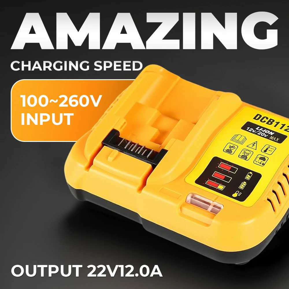 

Power Tool Accessories Parts For DeWalt 18V 20V Lithium Battery DCB120 DCB140 DCB183 DCB206 DCB609 Charger DCB112 DCB115 DCB105