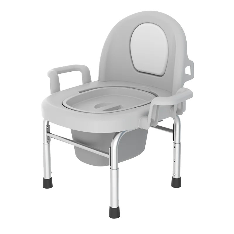 Safety Armrests Elderly Commode Chairs, Portable Toilet Chair for Disabled People Aids, Household Toilet Stool Squat Toilet Seat