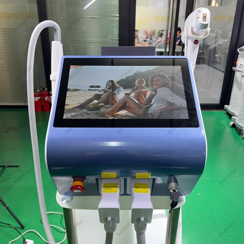 4000W 808 diode Laser permanent Portable 2 in 1 picosecond laser tattoo removal and hair removal switched machine