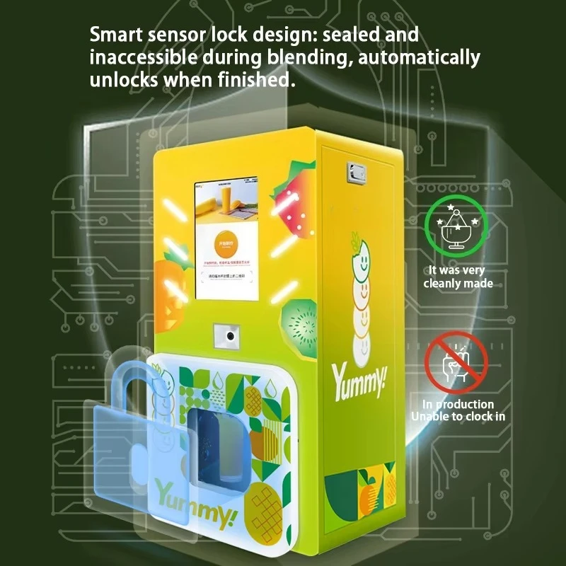 Automatic Frozen Fruit Yogurt Smoothie Blender Table Top Protein Shake Vending Machine in Shopp Mall Customized