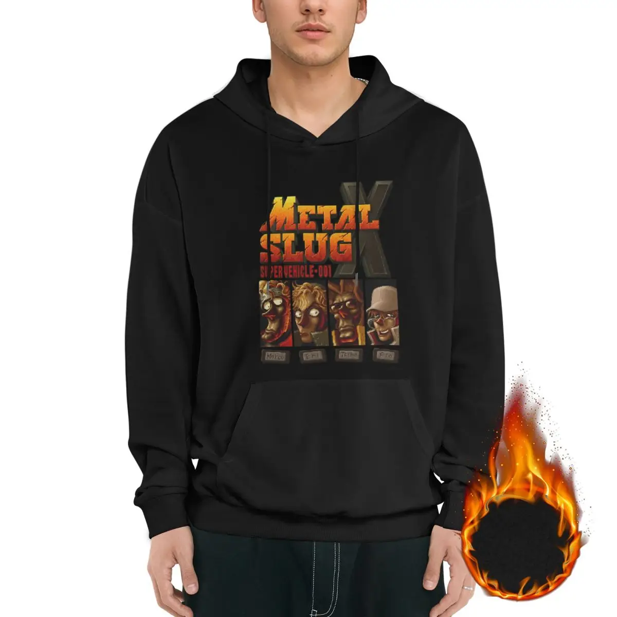 Metal Slug X-Back Into The Breach!Retro gaming video games sweatshirt hoodie graphic hoodies for men