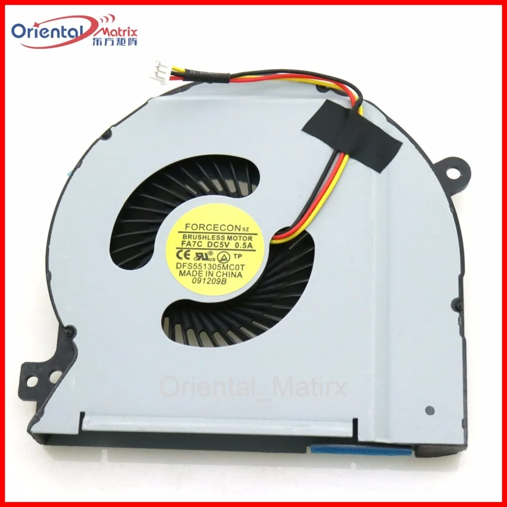 Free Shipping New DFS551305MC0T DC5V 0.5A For DELL XPS15 L501X L502X L701X L702X 15D218 Laptop CPU Cooler Cooling Fan