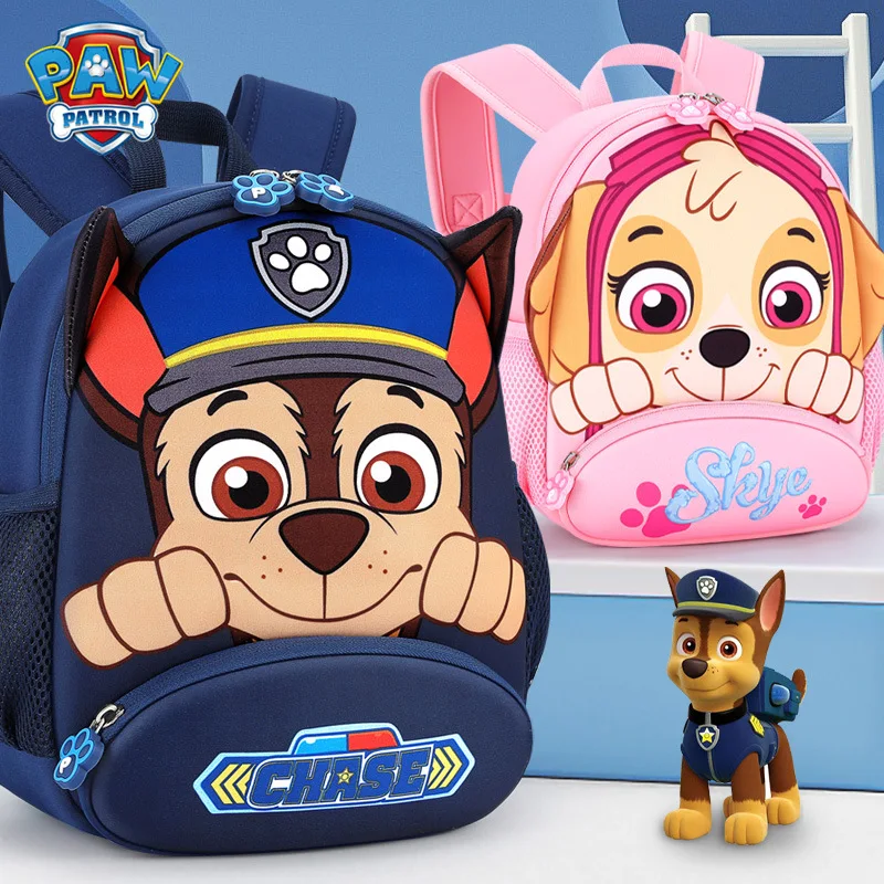 High Quality Genuine Paw Patrol Chase Skye Bag Kids Backpack Figure Doll Children School Satchel bag kids knapsack Children Toy