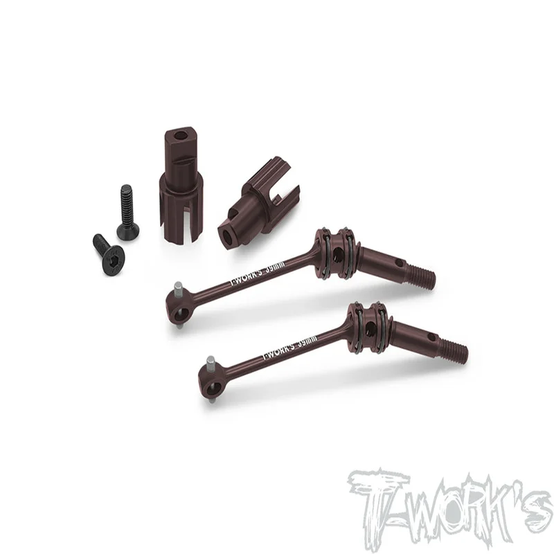 

Original T works CV-X20'23-S ECS Drive Shaft Xray Size With TWIN Trough Solid Driveshaft Adapters ( For Ser professional Rc part