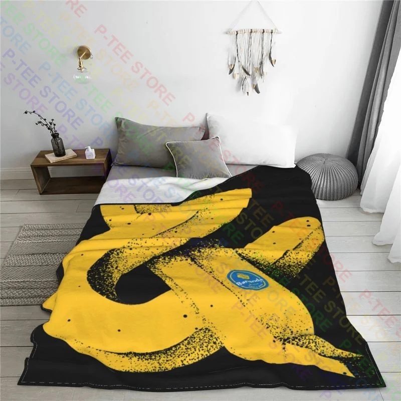 Banana And Ampersand Art Blanket Warm For Bed Super Soft Bedding Supply Mechanical Wash