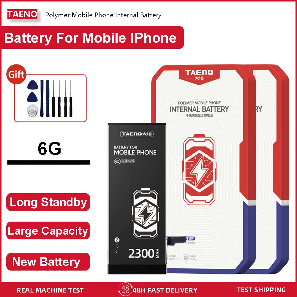 

TAENO Mobile Phone Battery for iPhone 6G Real-High-Capacity Replacement Lithium Polymer Batteries Bateria For iPhone6 Free Tools