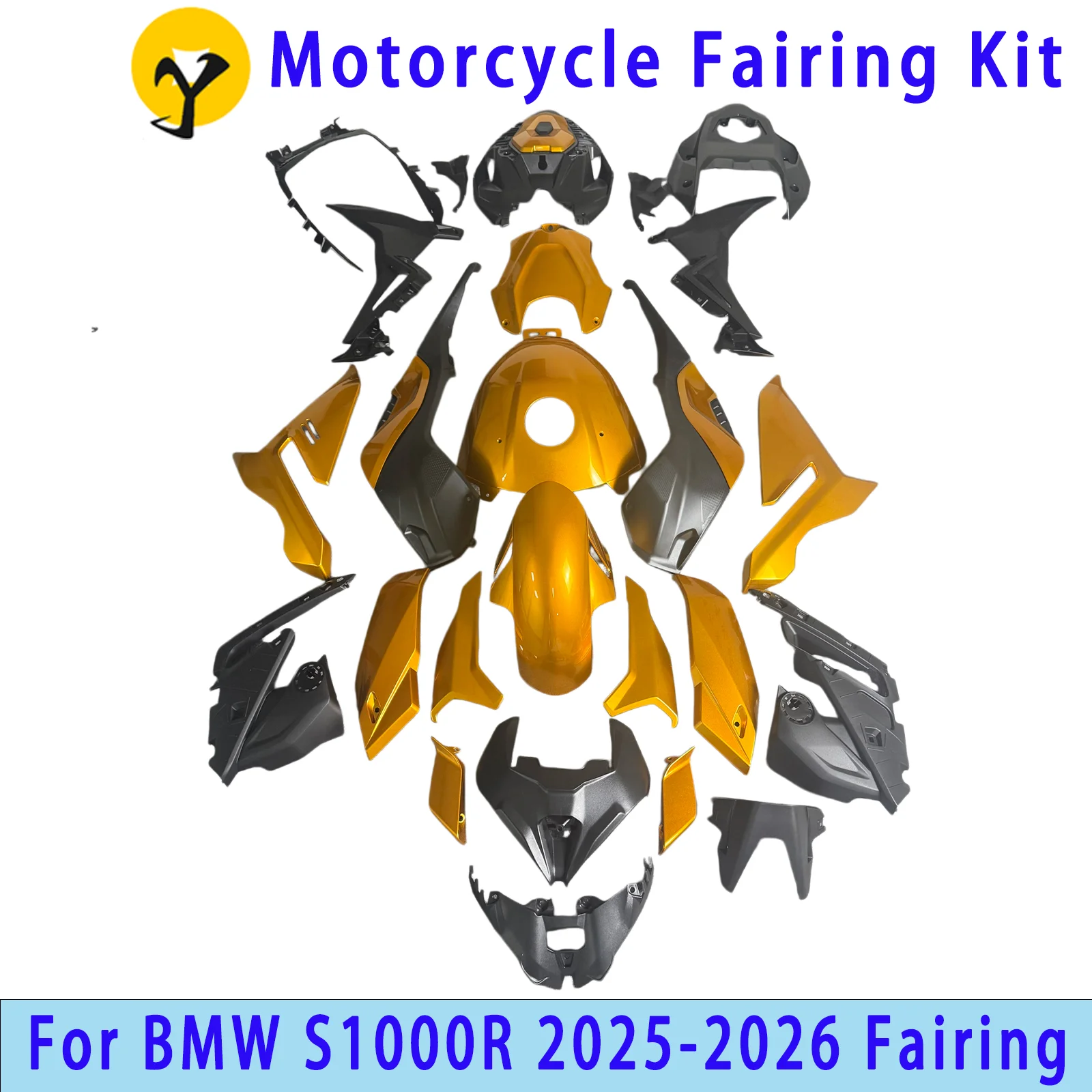 

Suitable for BMW S1000R 2025–2026 Motorcycle Accessories: Fairing Body Kit, Gold Panel Set 25–26
