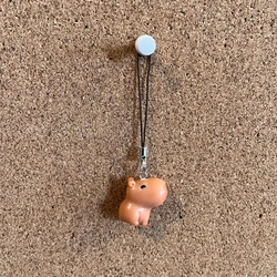 1pcs Cute Resin Capybara Phone Charm, Kawaii Animal Lanyard Strap, Mobile Cellphone Electronic Accessory, Kawaii Gift Idea